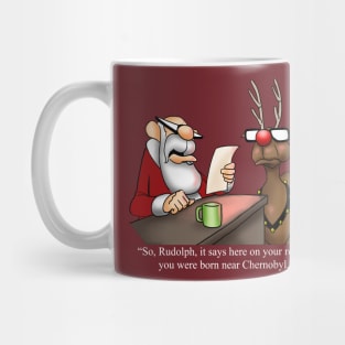 Funny Christmas Holiday Reindeer Cartoon Humor Mug